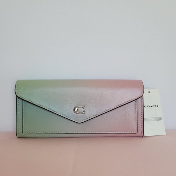 COACH Wyn Ombré Soft Smooth Leather Wallet- Pale Pistachio Multi ⭐🎈 - Picture 6 of 16